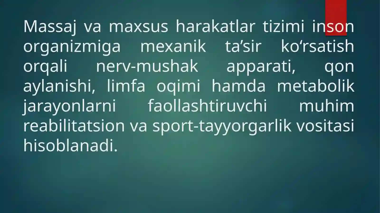 Massaj Turlari va Usullari 3