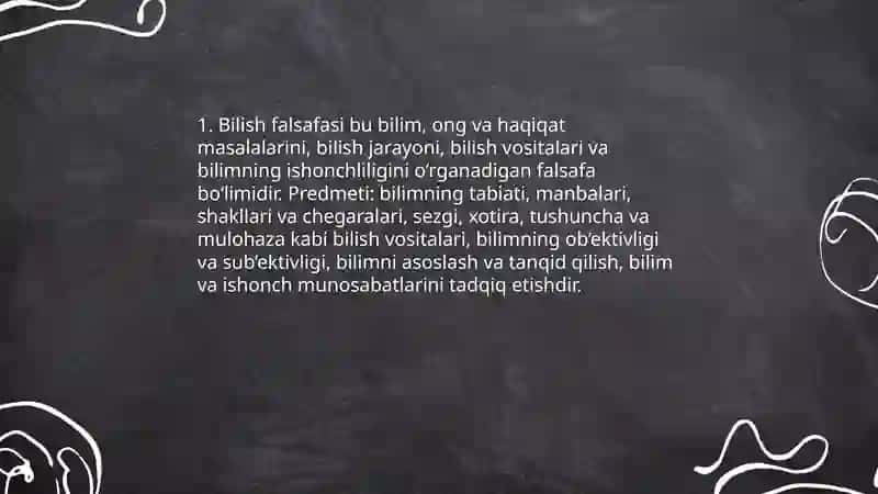 Bilish falsafasi gnesologiya haqida malumot 3