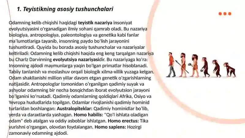 Teyistik evalutsiya nazaryalari 3