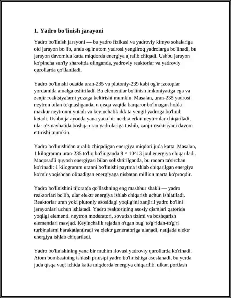 ATOM YADROSI BOʻLINISH REAKSIYALARI 3