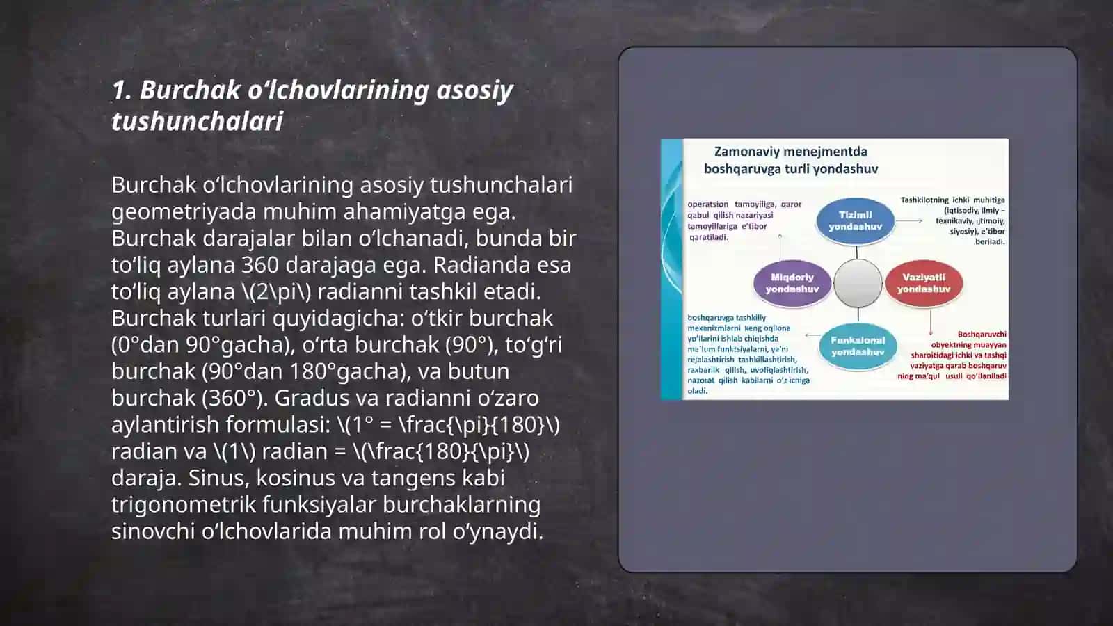 Burchak oʻlchovlarini turlarini oʻrganish 3