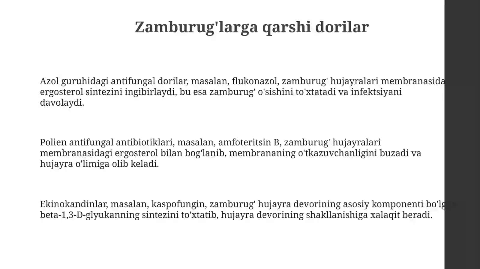 Zamburug'lar, viruslar va gijjalarga qarshi dori-darmonlar 3