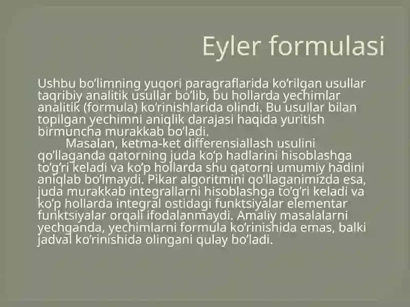 Differensial tenglamalarni taqribiy yechish usullari 3
