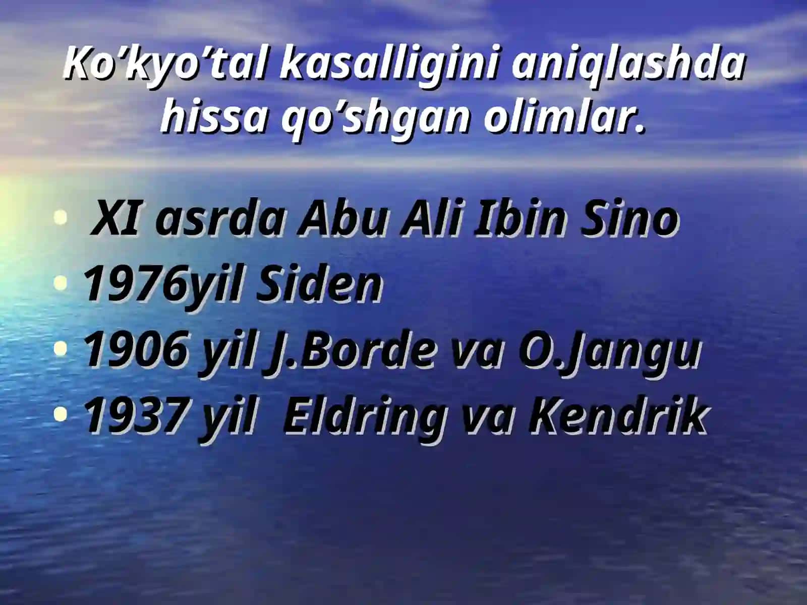 Ko’k yo’tal. Qo’zg’atuvchisi tashhis qo’yish usullari. 3