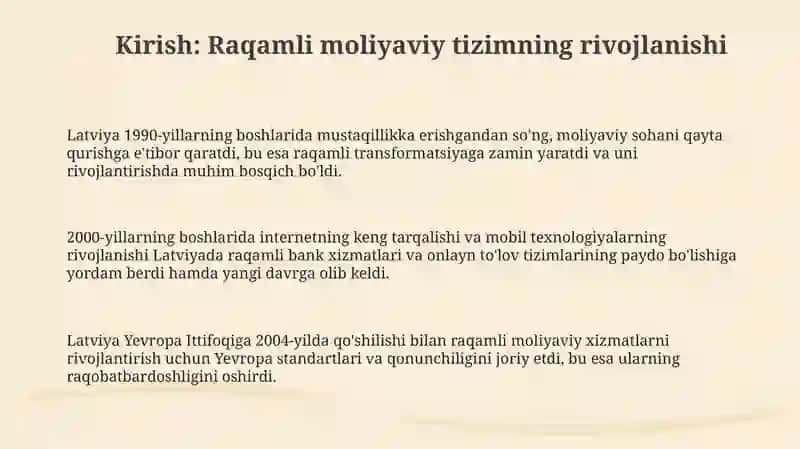 Latviya: Raqamli moliya tizimi 3