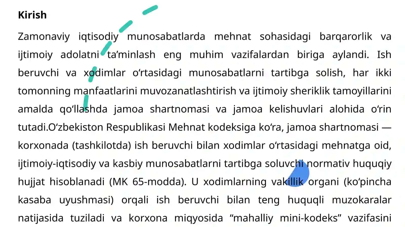 Jamoa shartnomasi va jamoa kelishuvlari 3