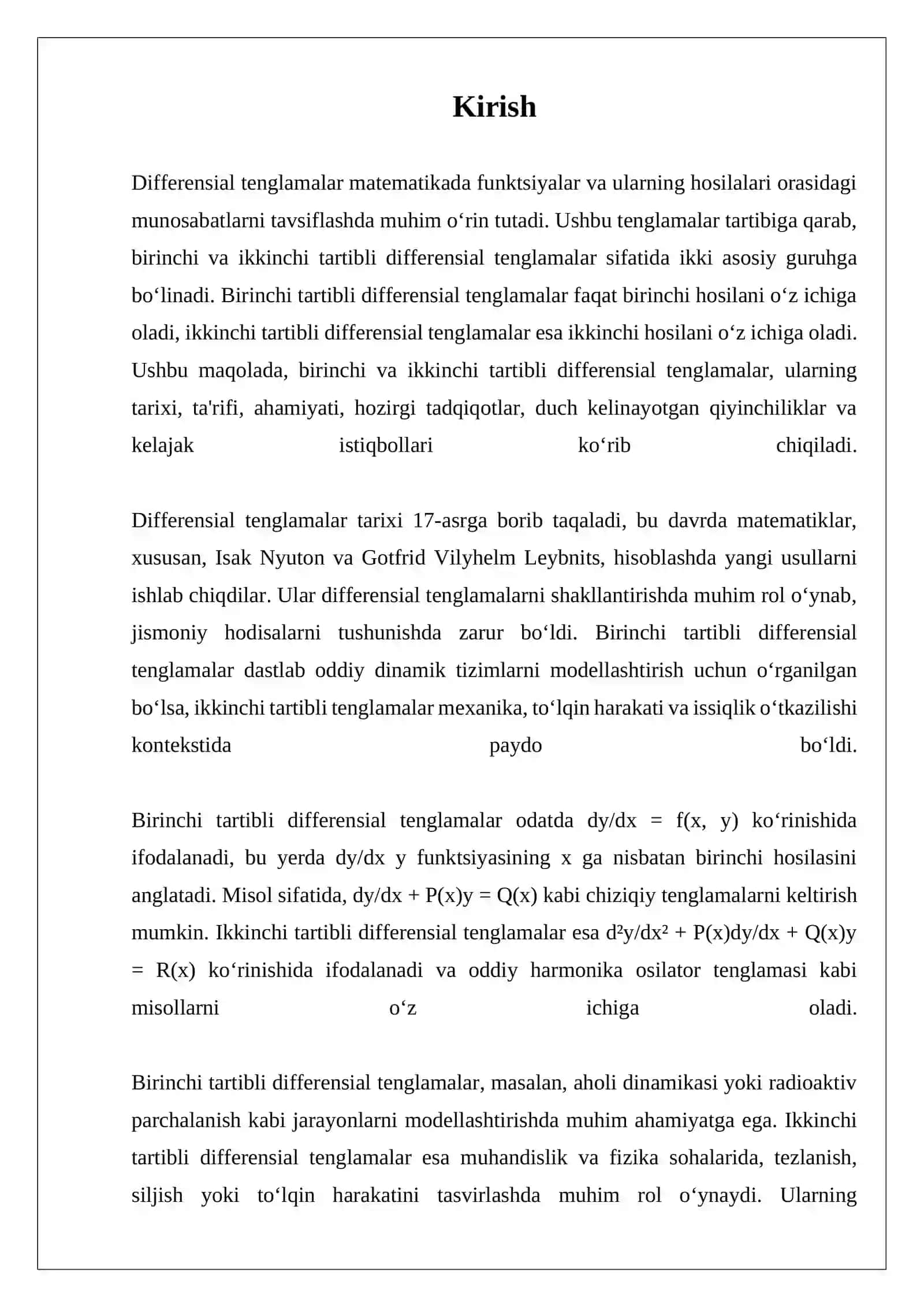 DIFFERENSIAL TENGLAMALAR 3