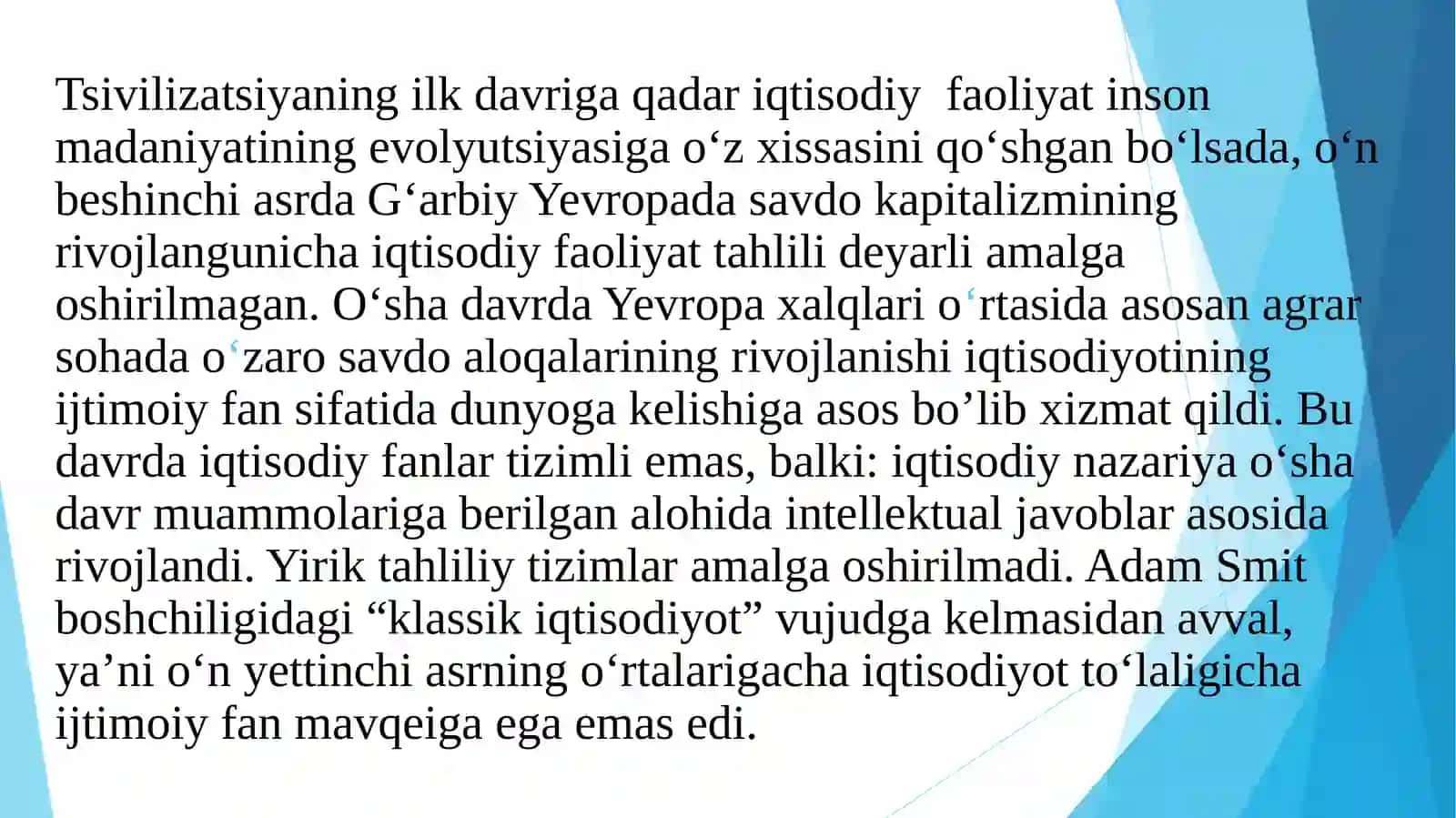 Q ADIMGI DUNYO MUTAFAKKIRLARINING IQTISODIY QARASHLARI 3