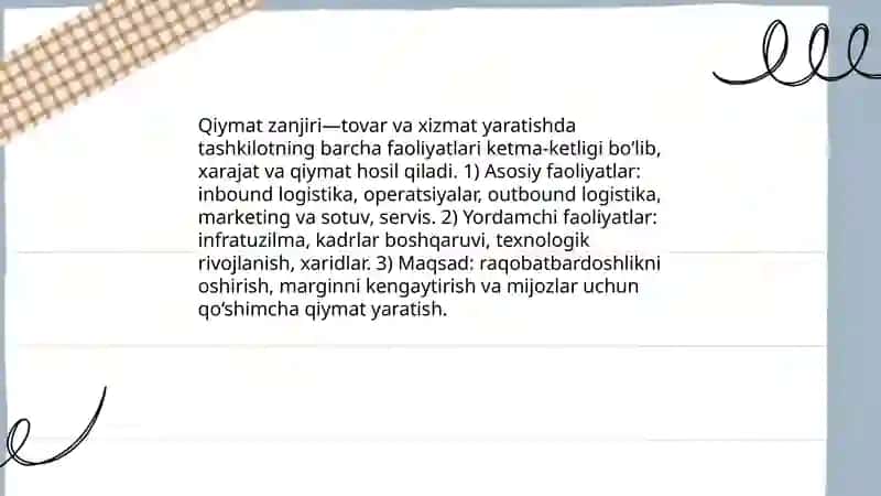 Qiymat zanjiri 3