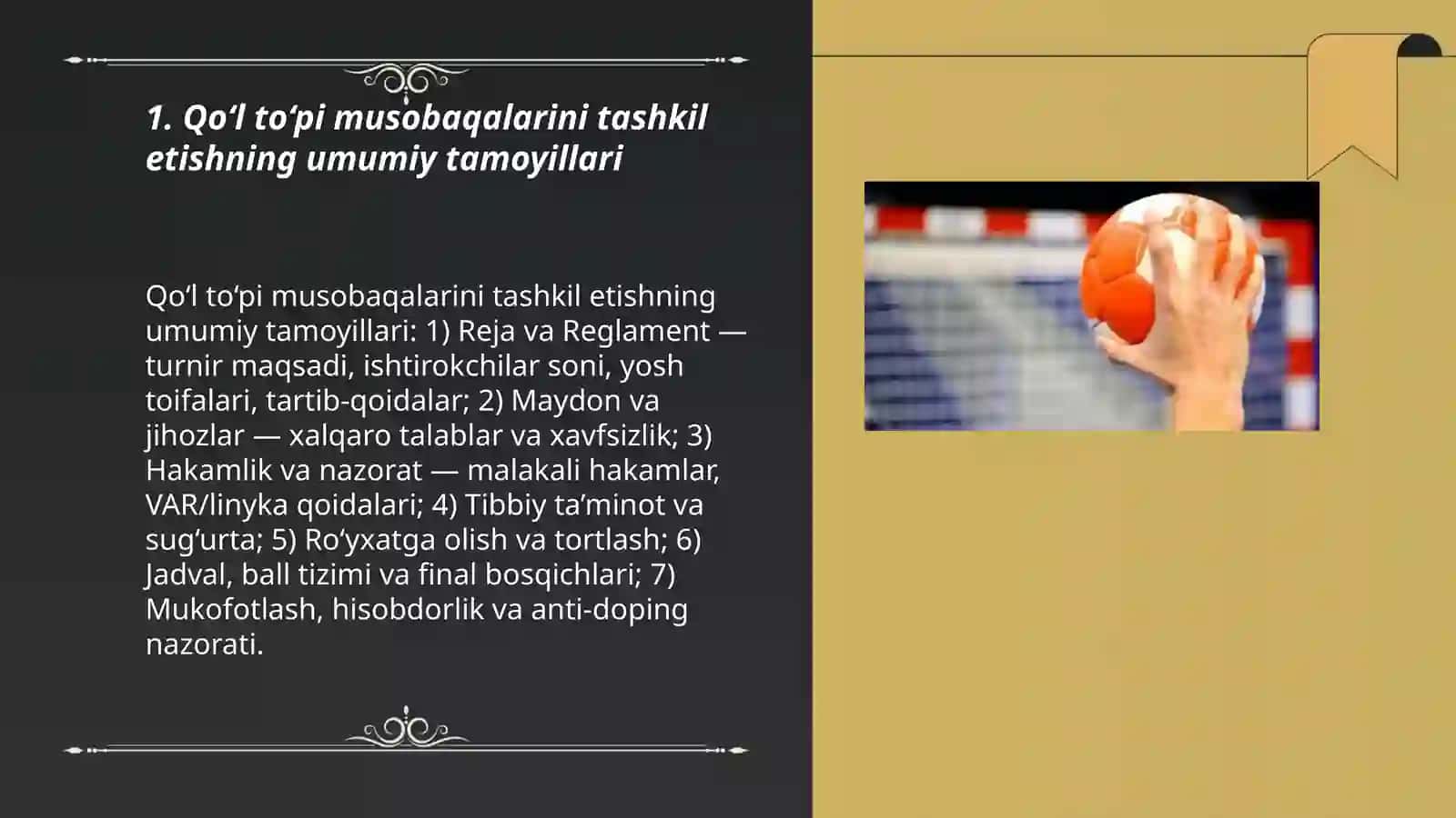 Qo‘l to‘pi bo‘yicha musobaqalarni o‘tkazish usullari va hakamlik qilish 3