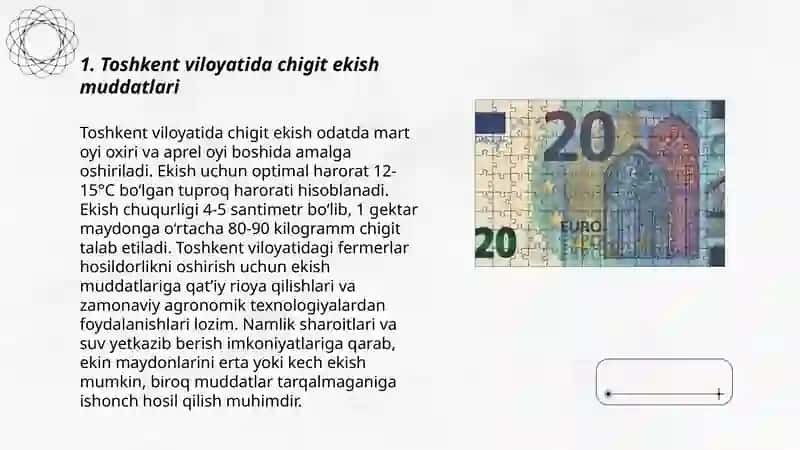 Respublikamizning har qaysi viloyati sharoitida chigit ekishning qulay muddatlari 3