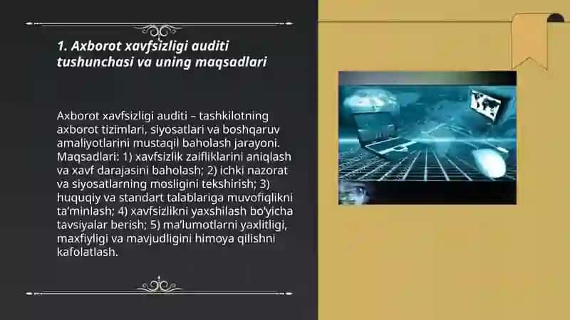 Tashkilotda axborot xavfsizligi auditi va uning huquqiy asoslari 3