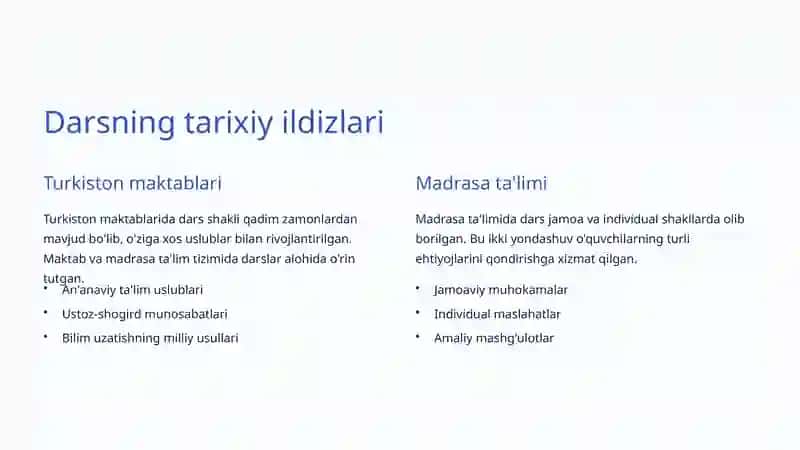 Dars turlari va ularning tuzilishi 3