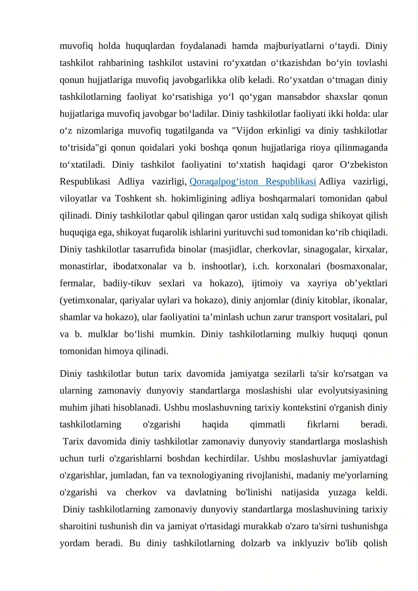 Diniy tashkilotlarning zamonaviy dunyoviy me’yorlarga moslashuvning ahamiyati 3