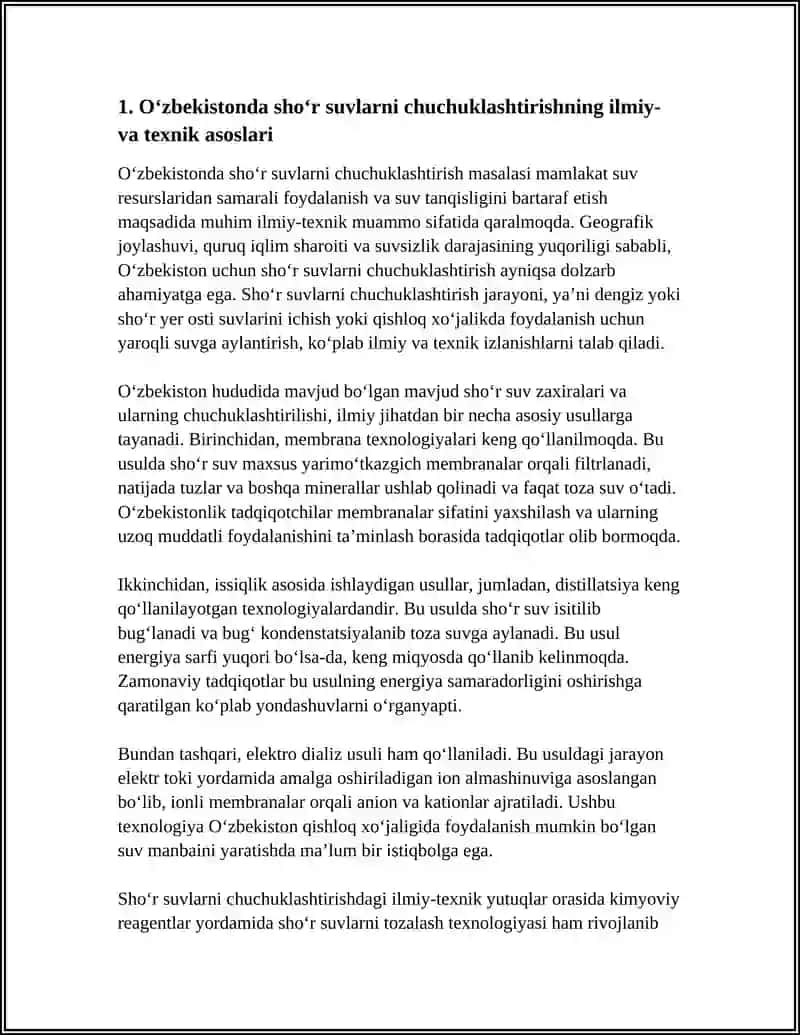 Oʻzbekistonda shoʻr suvlarni chuchuklashtirishning ilmiy-va texnik asoslari 3