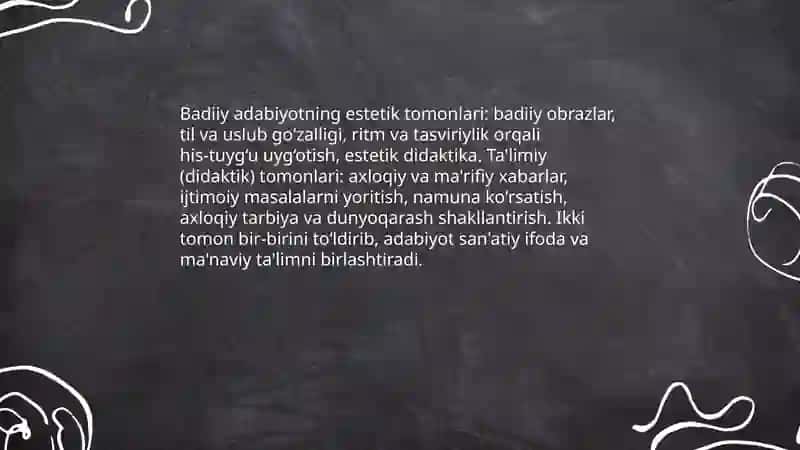 Badiiy adabiyotning ikkiyoqlama mohiyati 3