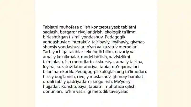 Tabiatni muhofaza qilish masalalarini yoritilishi 3