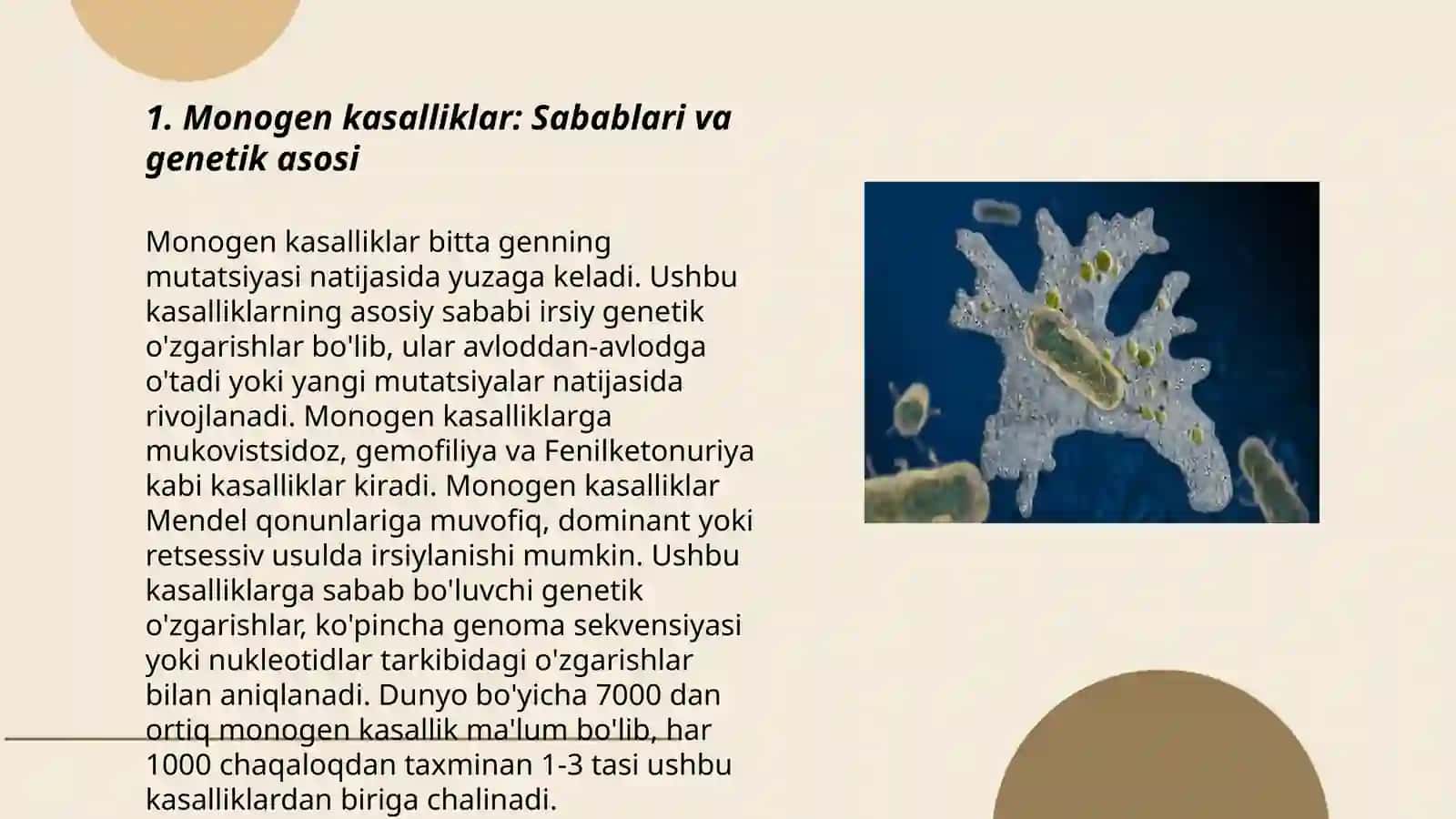 Monogen hám multifaktorial kasaliklarning gen va hujayra terapiyası 3