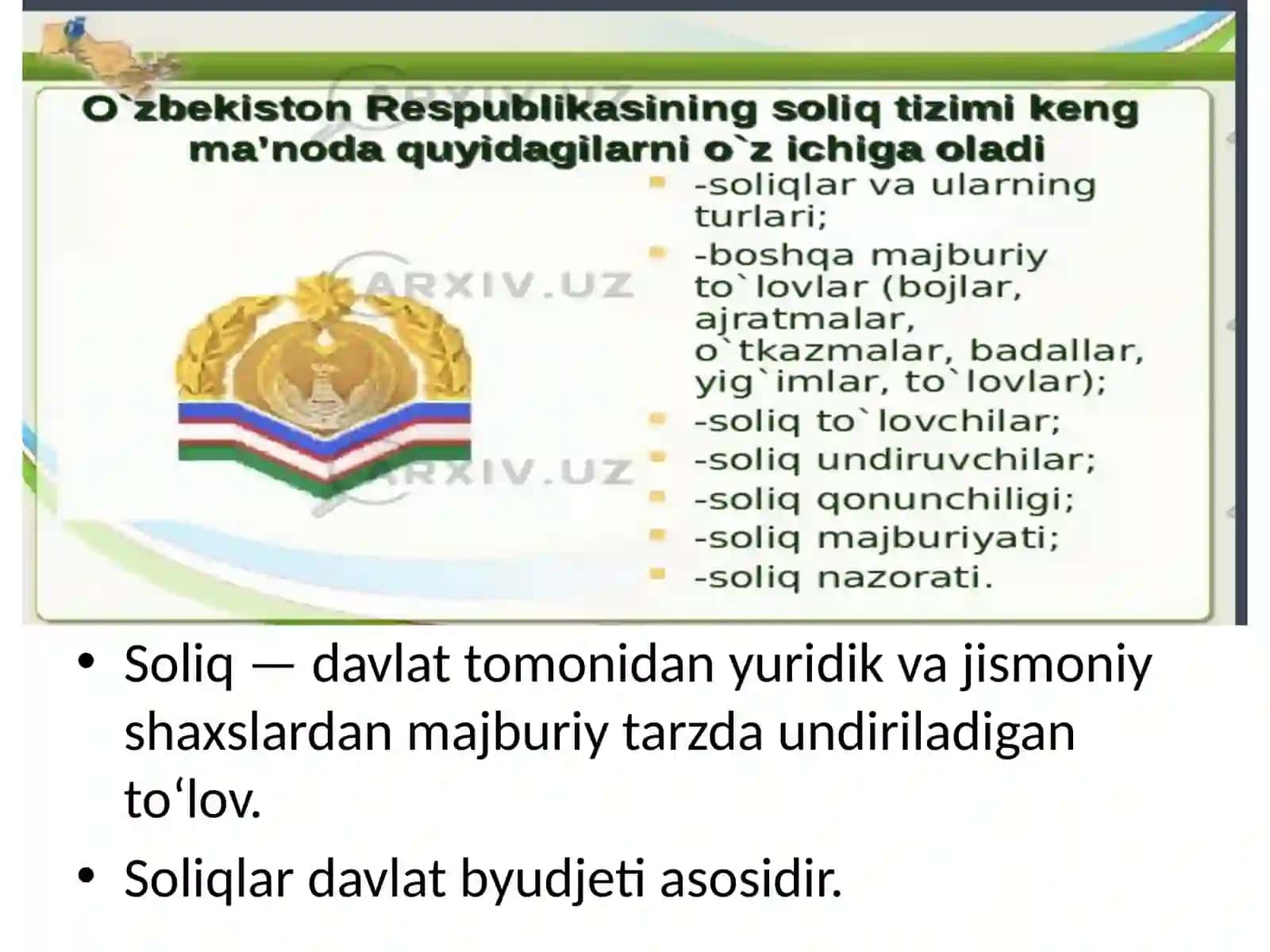 Soliqlarni undurish tartibi 3