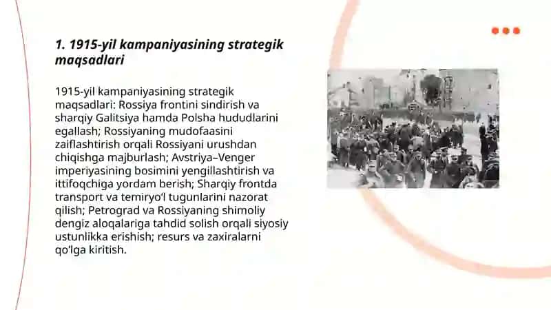 1915-yil kampaniyasining strategik maqsadlari 3