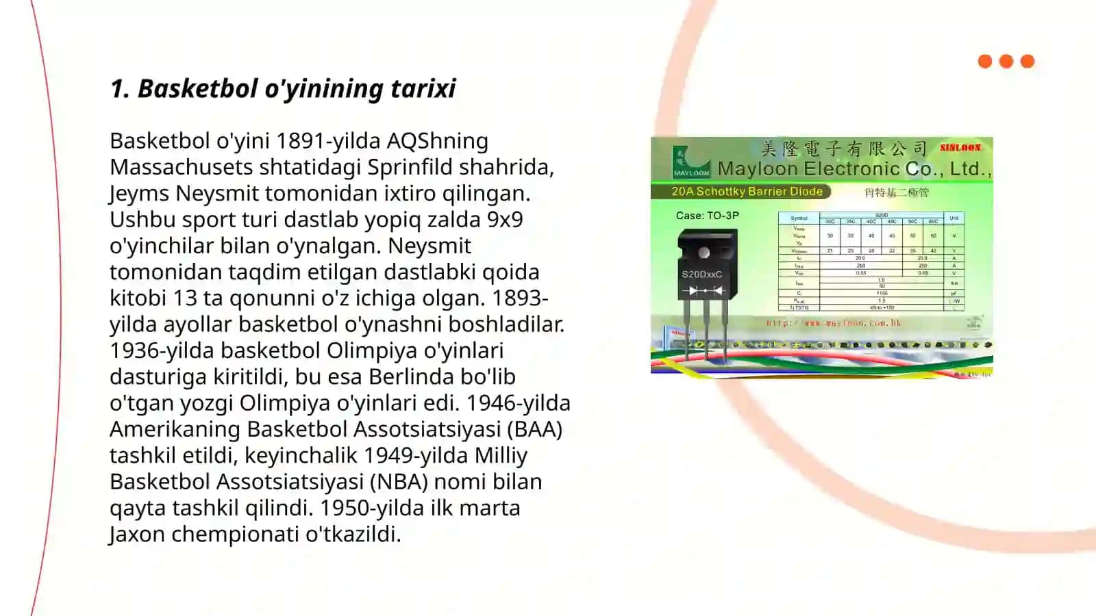 Basketbol o'yinining tarixi qoidalari, texnikasi va taktikasining tasnifi 3