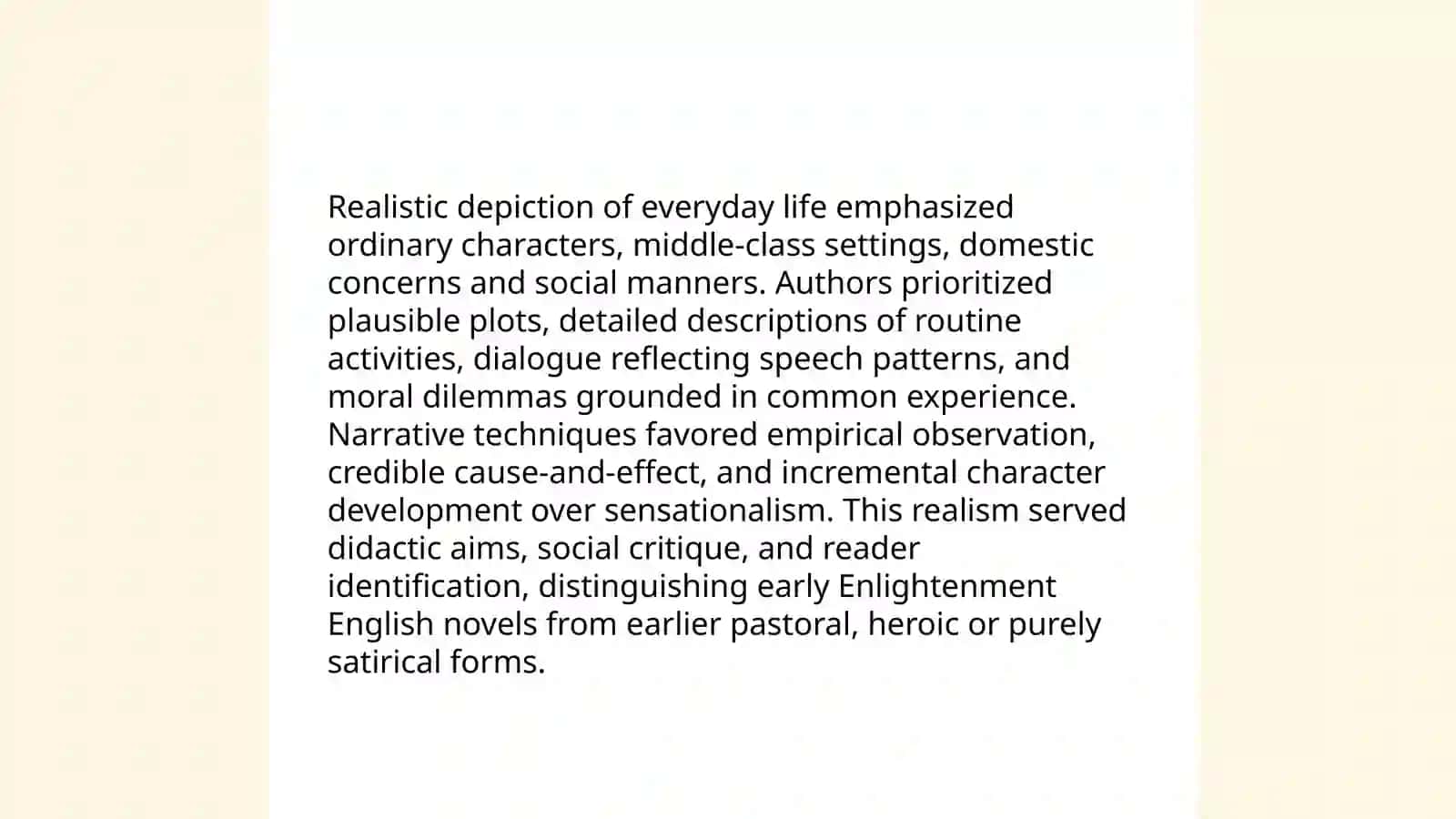 Features of the English novel of the first stage of the Enlightenment 3