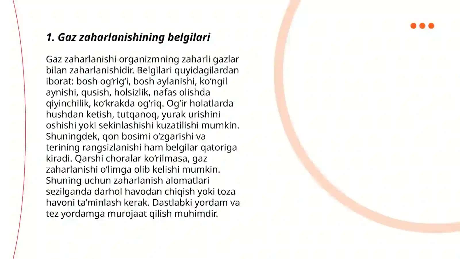 Is gazidan zaharlanganda birinchi yordam 3