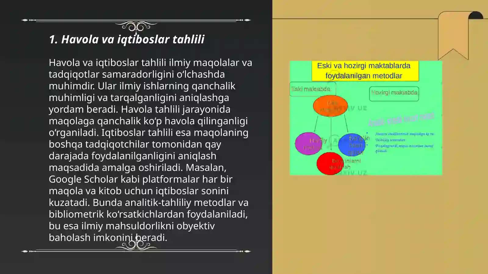 Havola va iqtiboslarni rasmiylashtirish. Metod va metodologiya masalalari: tillarni o'qitish metodikasi 3