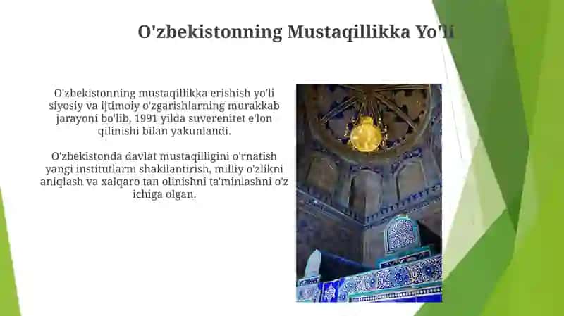 O'zbekistonning Mustaqillikka Yo'li 3