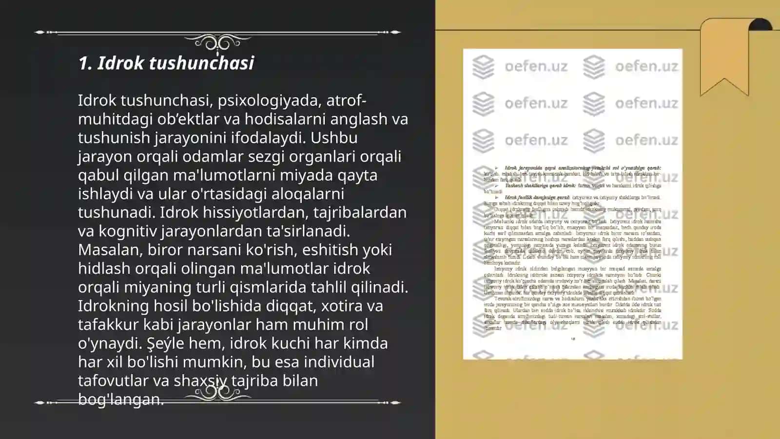 Idrok va uning turlari 3