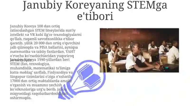 Janubiy Koreyaning STEMga e'tibori 3
