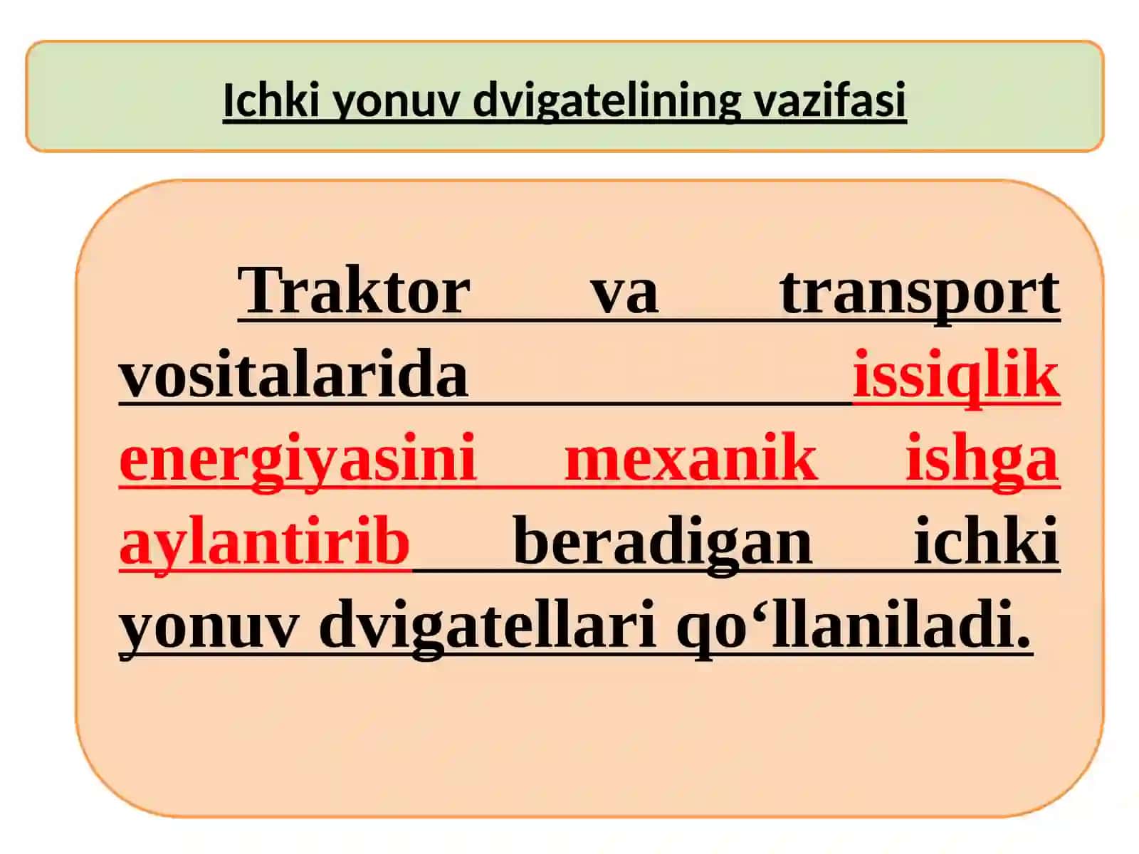 Traktor va transport vositalarini dvigatellarining krivoship-shatun mexanizmini tuzilishi va ishlashini о‘rganish 3