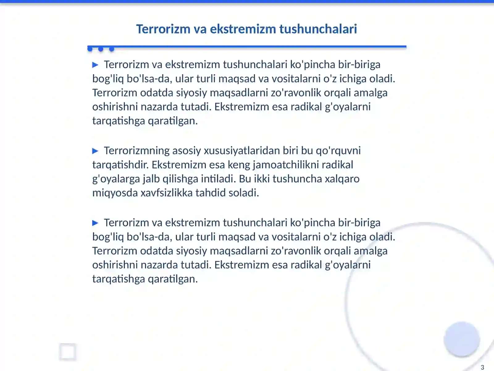Terrorizm ekstrenizm va norkotrafikka qarshi kurash 3