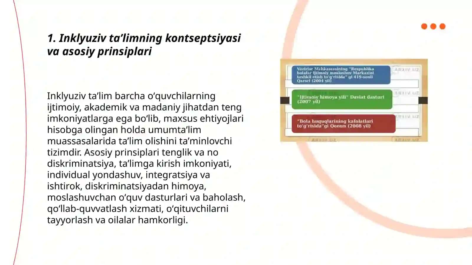Oʻzbekistonda Inklyuziv taʼlim: Shakllanish bosqichlari va huquqiy asoslari 3