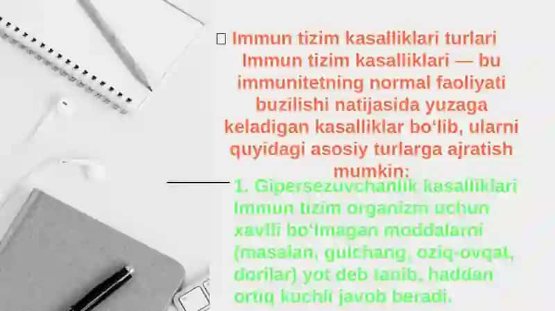 Immun tizim kasalliklari.HLA va uni kasalliklar bilan assotsiatsiyasi. Gipersezuvchanlik.Immuntolerantlik. Autoimmun kasalliklar mexanizmi. Immuntanqislik sindromi. Amiloidoz 3