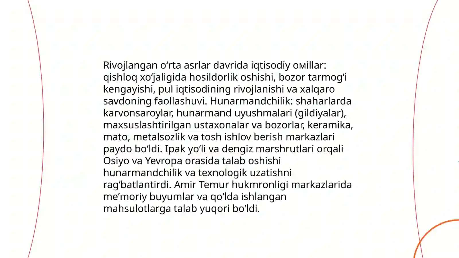 Rivojlangan oʻrta asrlar taraqqiyoti va tanazuli sabablari 3
