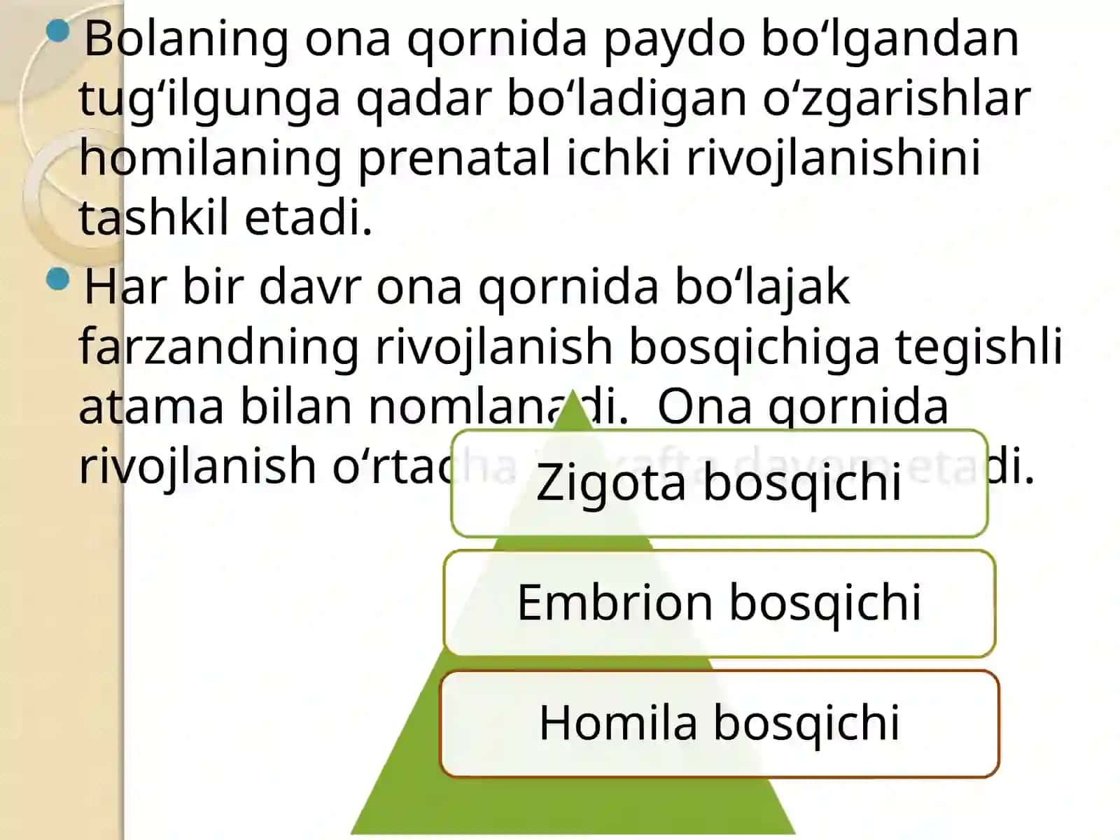 Ontogenezning ilkbosqichlari dapsixik rivojlanish xususiyatlar 3