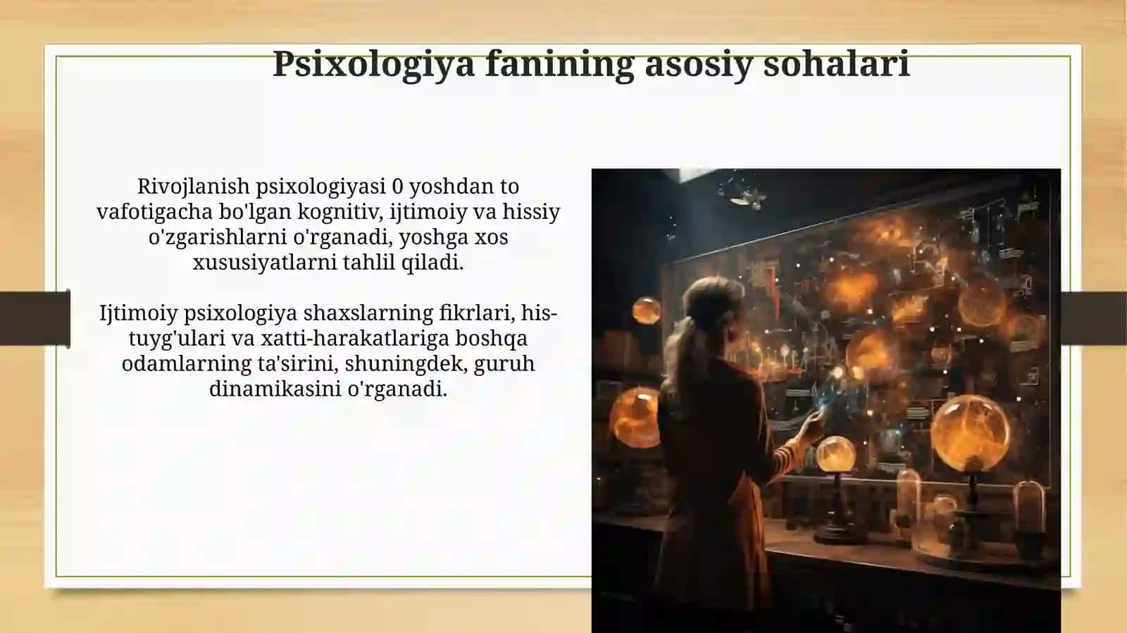 Psixologiyaning fanlar tizimida tutgan o'rni 3