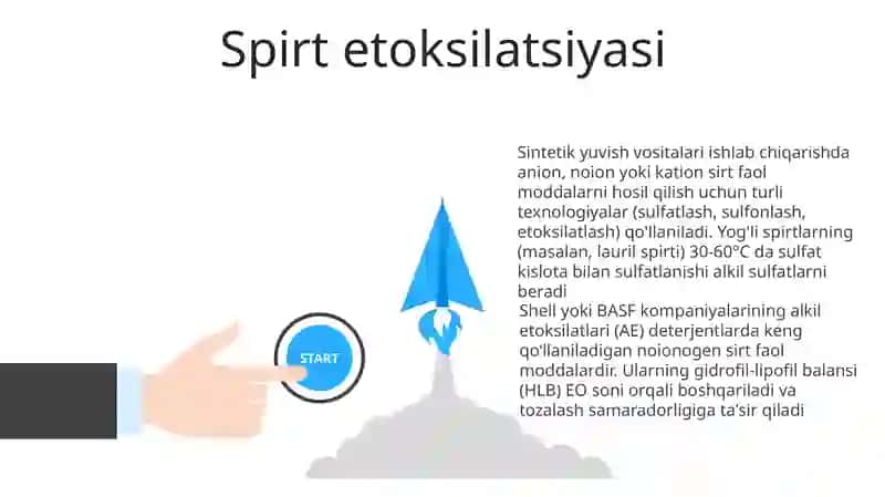 Sintetik yuvuvchi vositalar ishlab chiqarish texnologiyalari 3