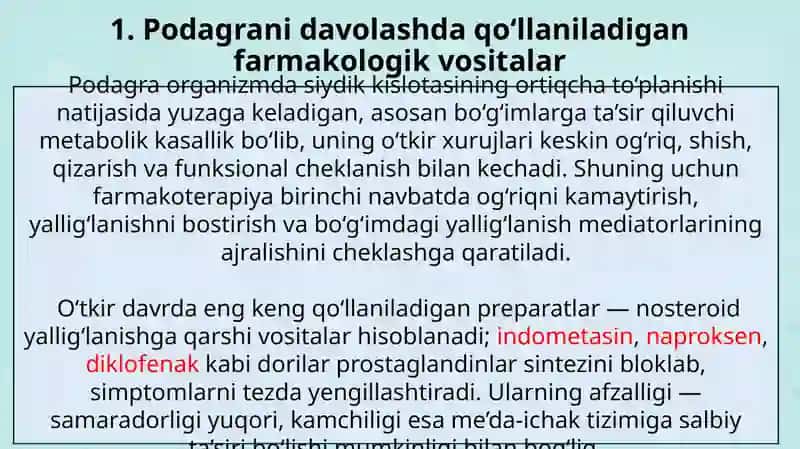 Podagra va semizlikni davolash vositalari 3