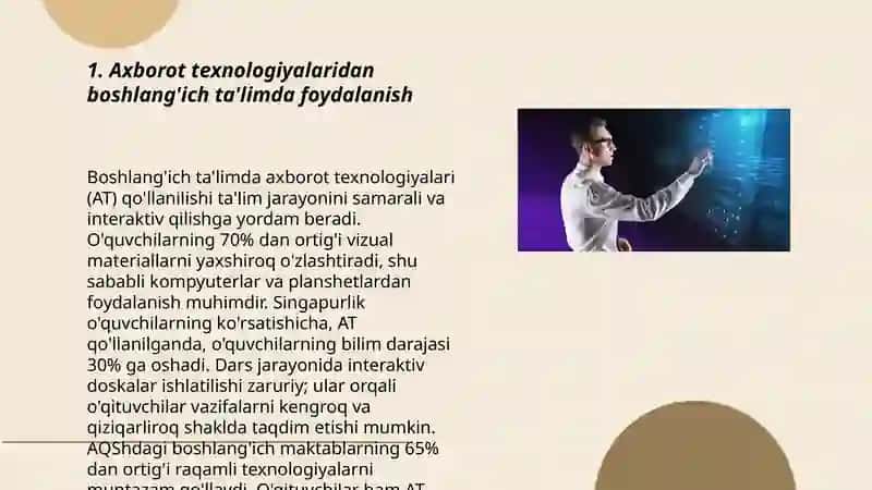 Axborot texnologiyalaridan boshlang'ich ta'limda foydalanish 3