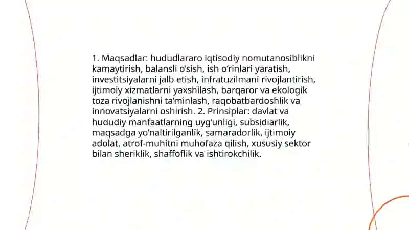Hududlarni iqtisodiy rivojlantirish bo yicha davlat siyosati 3