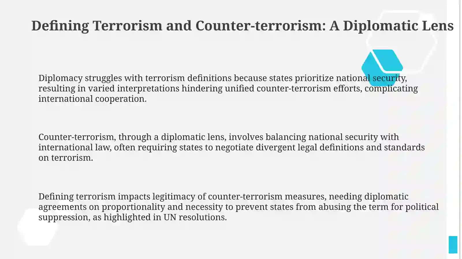 Counter-terrorism and diplomacy 3