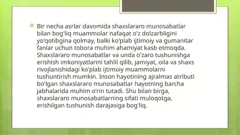 Odamlarning Xulq-atvori 3