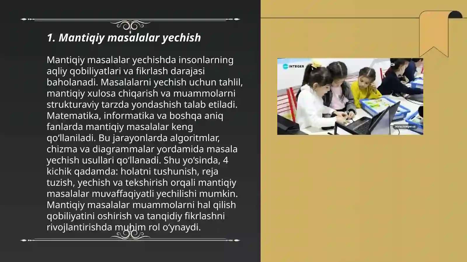 Mantiqiy masalalar yechish 3