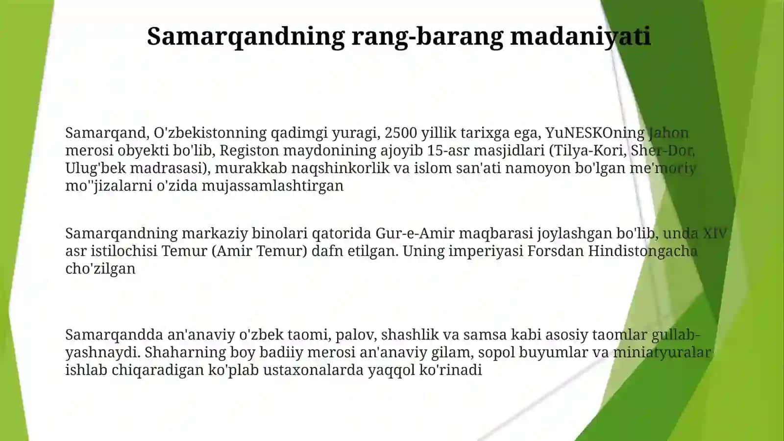 Samarqand: Tarixning Bejirim To'qimasi 3
