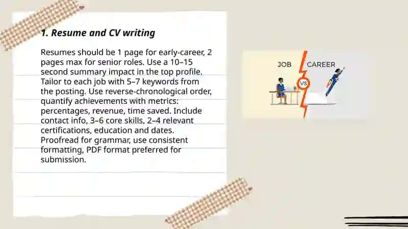 Resume and CV Writing 3
