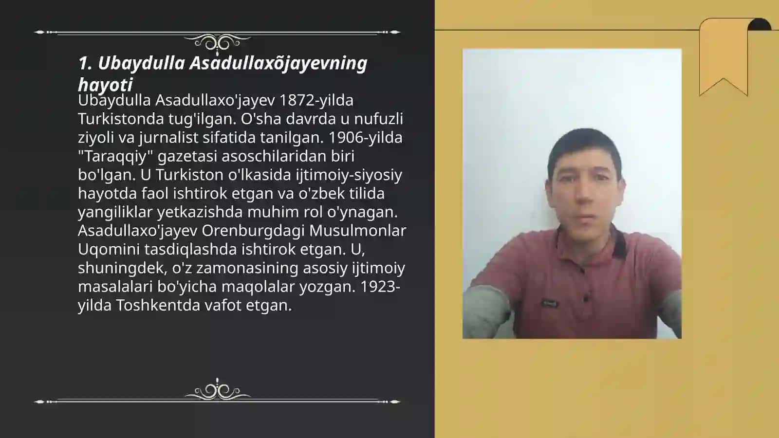 Ubaydulla Asadullaxõjayevning hayoti 3