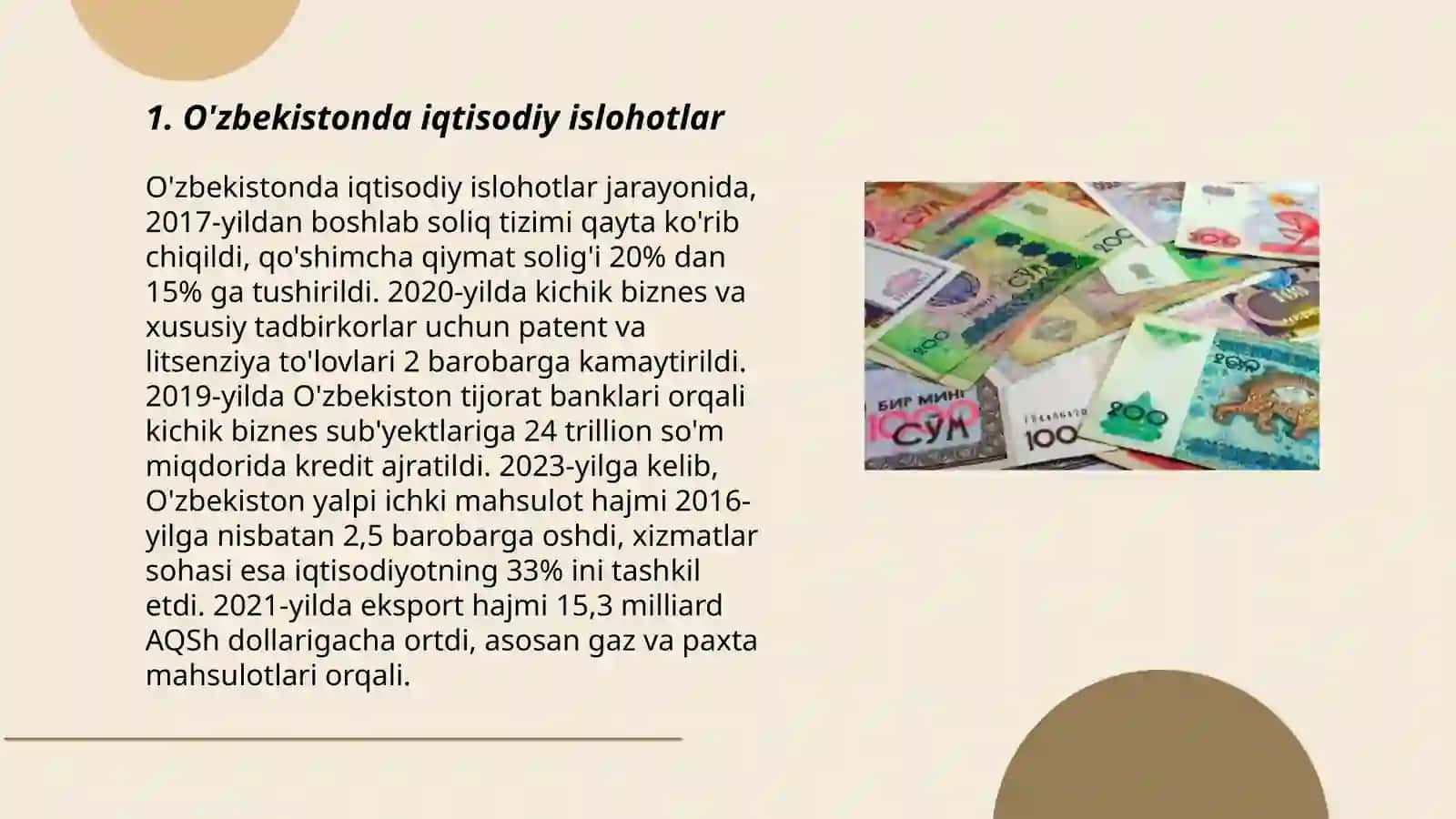 O'zbekistonda iqtisodiy islohotlar 3