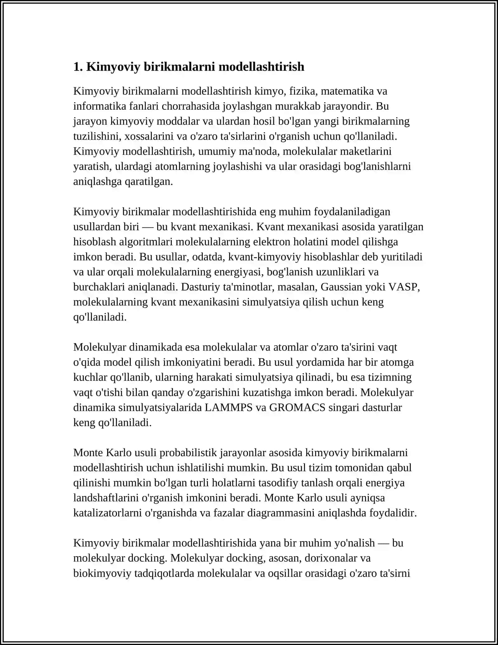 Kimyoda Masala Yechishda Panoraliq Bog‘lanishdan Foydalanish 3